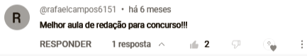 @rafaelcampos6151: Melhor aula de redação para concurso!!!